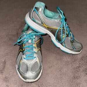 RYKA Women's  Devotion Grey / Blue / Orange Walking Comfort Shoe Size: 8M